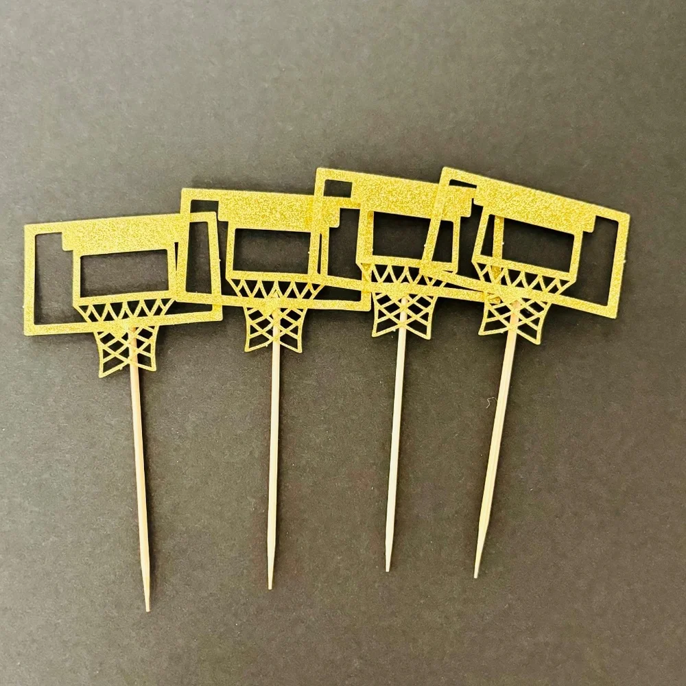 NEW 24 PCS Basketball Oh Baby Cupcake Toppers
